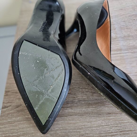 Calvin Klein GAYLE Black Patent Leather Heels Women's 6.5M Pumps Work Office - Picture 5 of 8